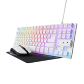 Kit Gaming Gxt 794w Teclado Wired + Raton Wireless + Alfombrilla Blanco Trust
